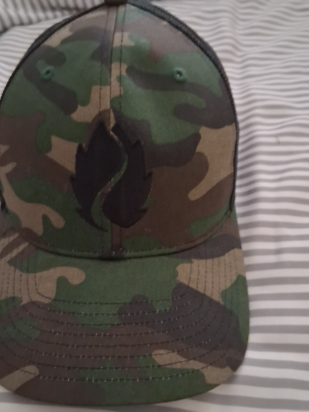 Camo Baseball Cap with Hop Logo - Green Camo